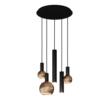 4330 - Riva hanging lamp round Ø50 cm - 5 lights