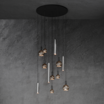 4345 - Riva hanglamp rond Ø100 cm - 12 lichts