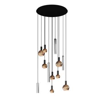 4345 - Riva hanglamp rond Ø100 cm - 12 lichts 