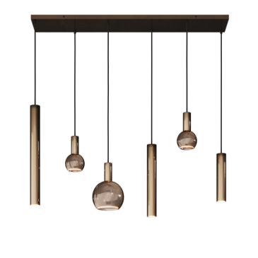 4370 - Riva hanging lamp straight 120cm - 6 lights 