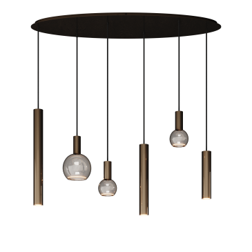 4395 - Riva pendant lamp oval 120cm - 6 lights 