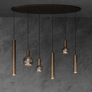 4395 - Riva pendant lamp oval 120cm - 6 lights 