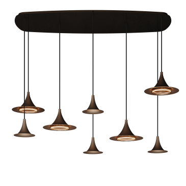 6700 - Arezzo pendant lamp Danish oval - 8 lights 