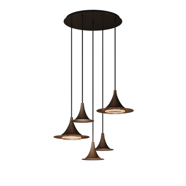 6720 - Arezzo pendant lamp round Ø50cm - 5 lights