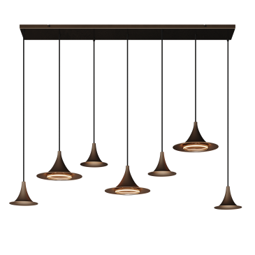6730 - Arezzo pendant lamp straight 145cm - 7 lights 