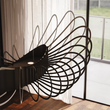 5840-Martani Oval Pendant Light Ø75 cm 