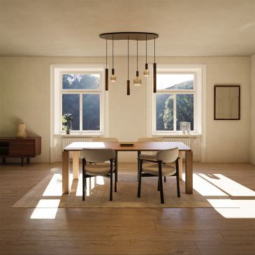 4318 - Riva pendant lamp organic - 6 lights 