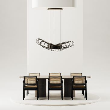 5840-Martani Oval Pendant Light Ø75 cm 
