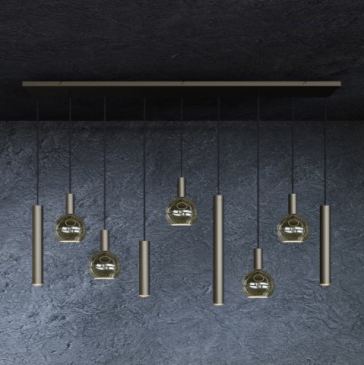 4325 - Riva hanging lamp straight 170cm - 9 lights