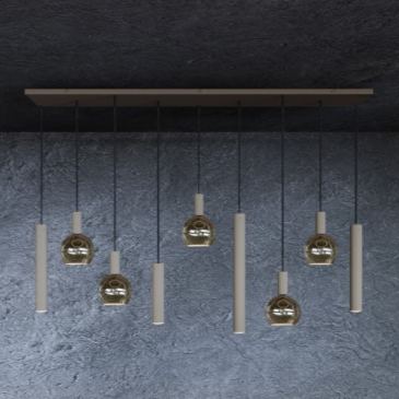 4325 - Riva hanging lamp straight 170cm - 9 lights