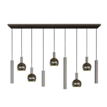 4325 - Riva hanging lamp straight 170cm - 9 lights