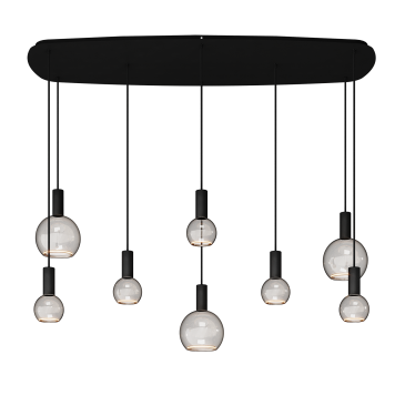 40085 - Segula 007 hanging lamp Danish oval 145cm - 8 lights
