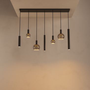 4300 - Riva hanging lamp straight 145cm - 7 Lights