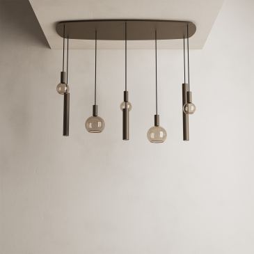 4311 - Riva hanging lamp Danish oval 145cm - 8 lights 