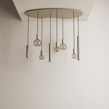 4317 - Riva pendant lamp organic - 8 lights 