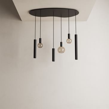 4318 - Riva pendant lamp organic - 6 lights 