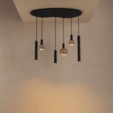 4318 - Riva pendant lamp organic - 6 lights 