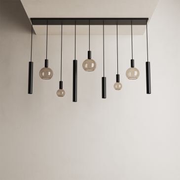 4325 - Riva hanging lamp straight 170cm - 9 lights  