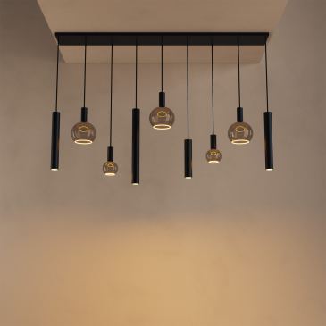 4325 - Riva hanging lamp straight 170cm - 9 lights  
