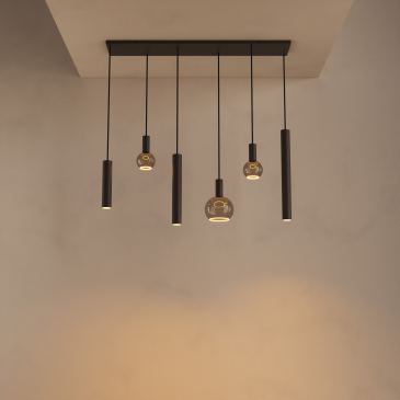 4370 - Riva hanging lamp straight 120cm - 6 lights 