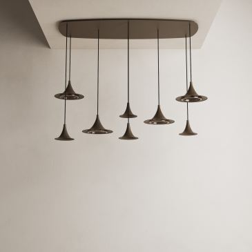 6700 - Arezzo pendant lamp Danish oval - 8 lights