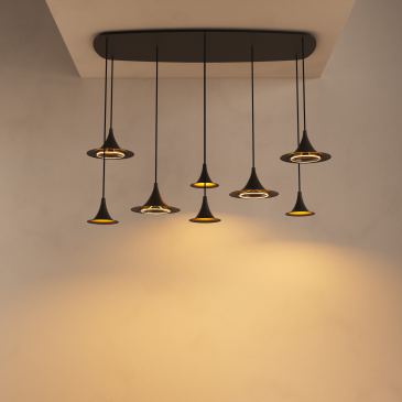 6700 - Arezzo pendant lamp Danish oval - 8 lights