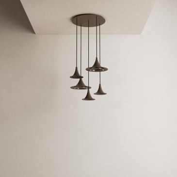 6720 - Arezzo pendant lamp round Ø50cm - 5 lights