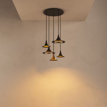 6720 - Arezzo pendant lamp round Ø50cm - 5 lights